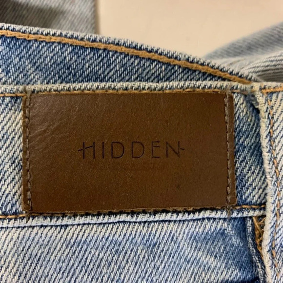 Hidden Jeans Women's High Waist‎ Fray Hem Straight Leg Jeans In Light Wash SZ 30 - Picture 6 of 13